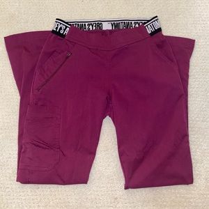 GREYS ANATOMY MAROON PETITE SCRUB BOTTOM